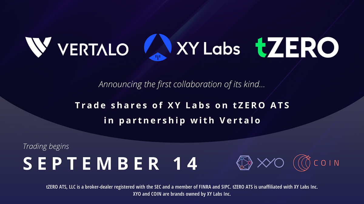 Happening Now: Trade Shares of XY Labs on tZERO ATS! | by XYO | Official  XYO | Medium