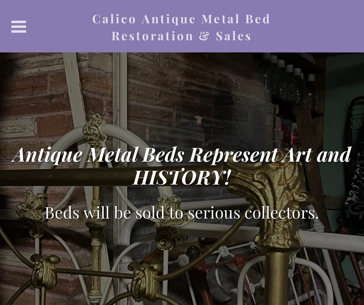 Antique metal bed store frames for sale