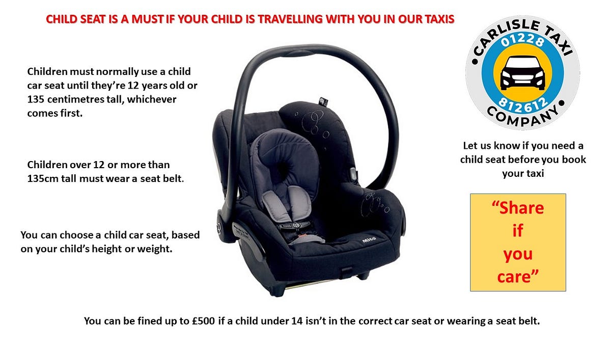 Child seats in a taxi by Raj Carlisle Carlisle Taxis Limited