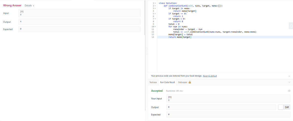 Leetcode different output problem when submission - Peter Chen - Medium