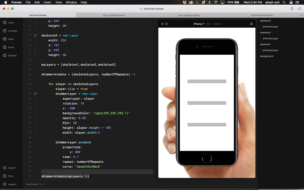 How to make Facebook style shimmer animation in Framer js | by Akash ...