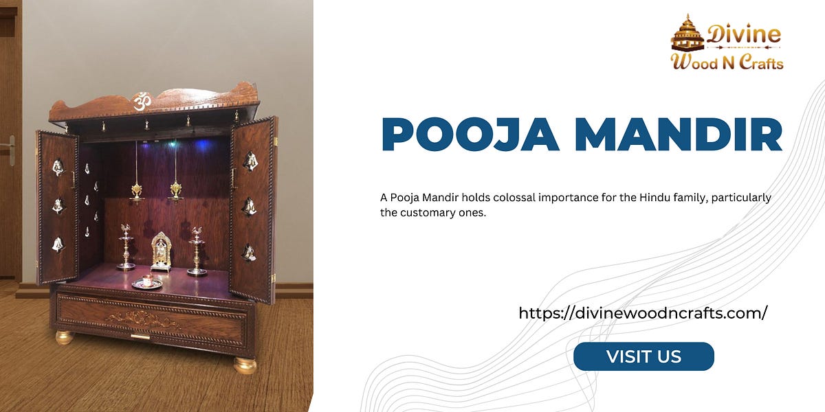 Pooja Mandir. Pooja Mandir Designs | by Divine Wood Crafts | Medium