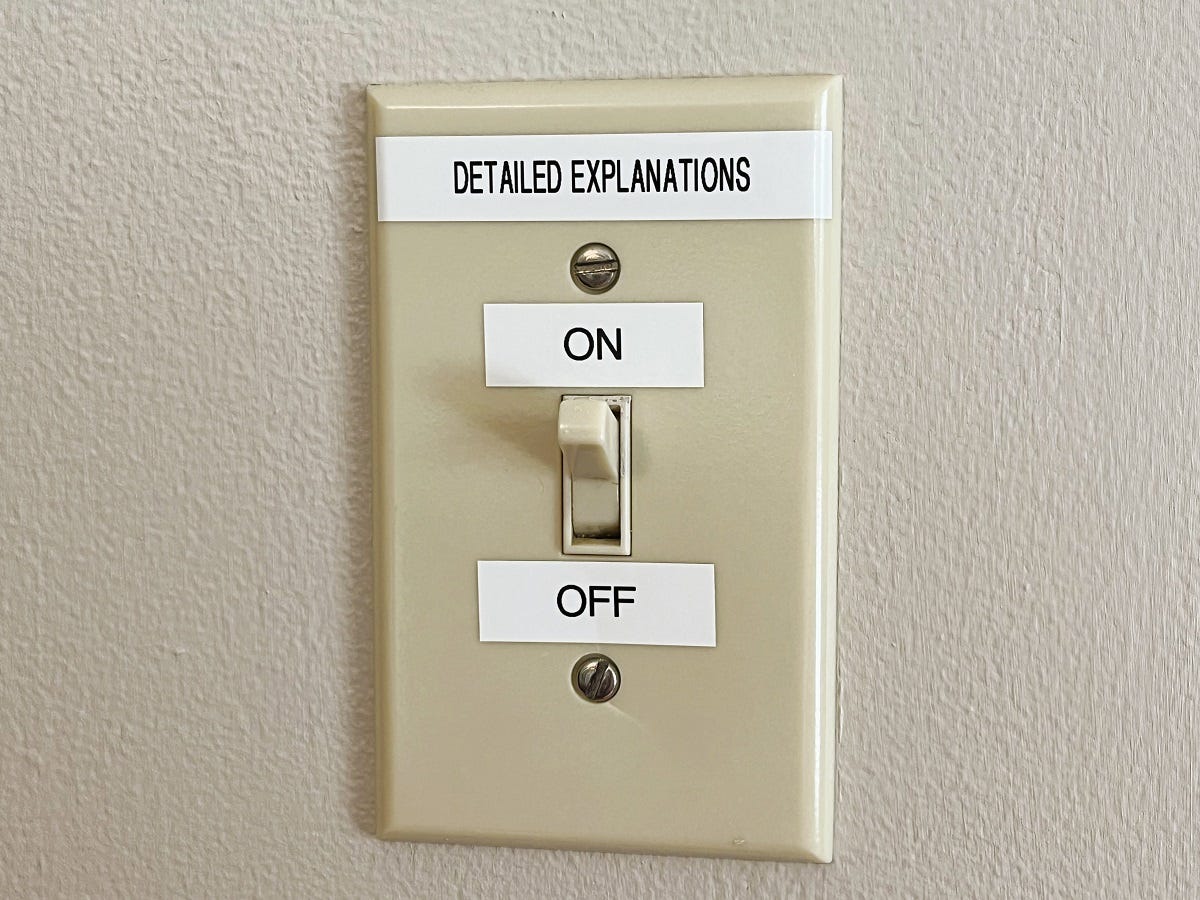 Fine-tuning My On-Off Switch for Detailed Explanations | by Andre Begin ...
