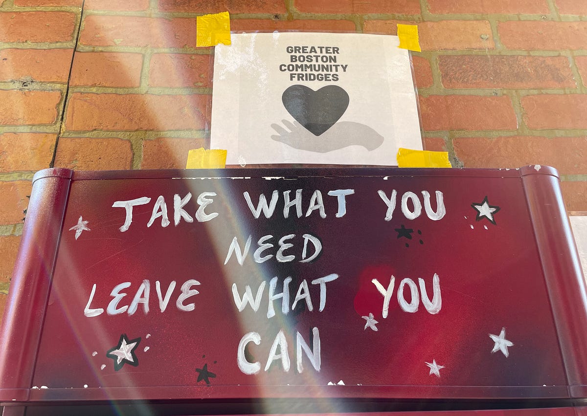 Take what you need leave what you can mutual aid to help combat food