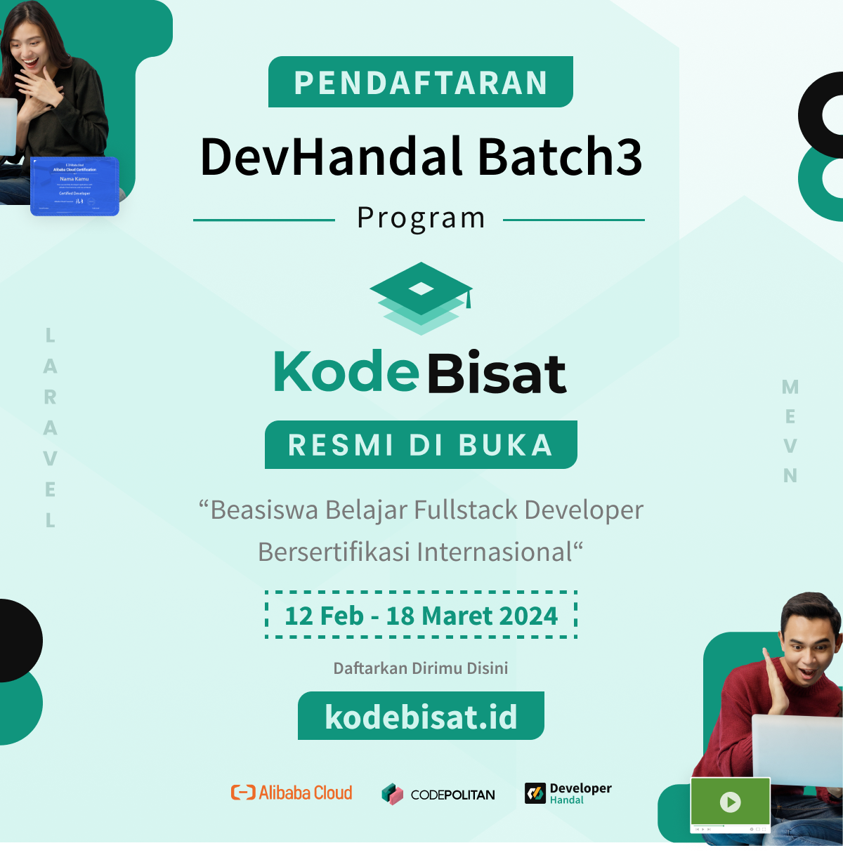 Beasiswa Coding Dev Handal Kodebisat Codepolitan dan Sertifikasi ...