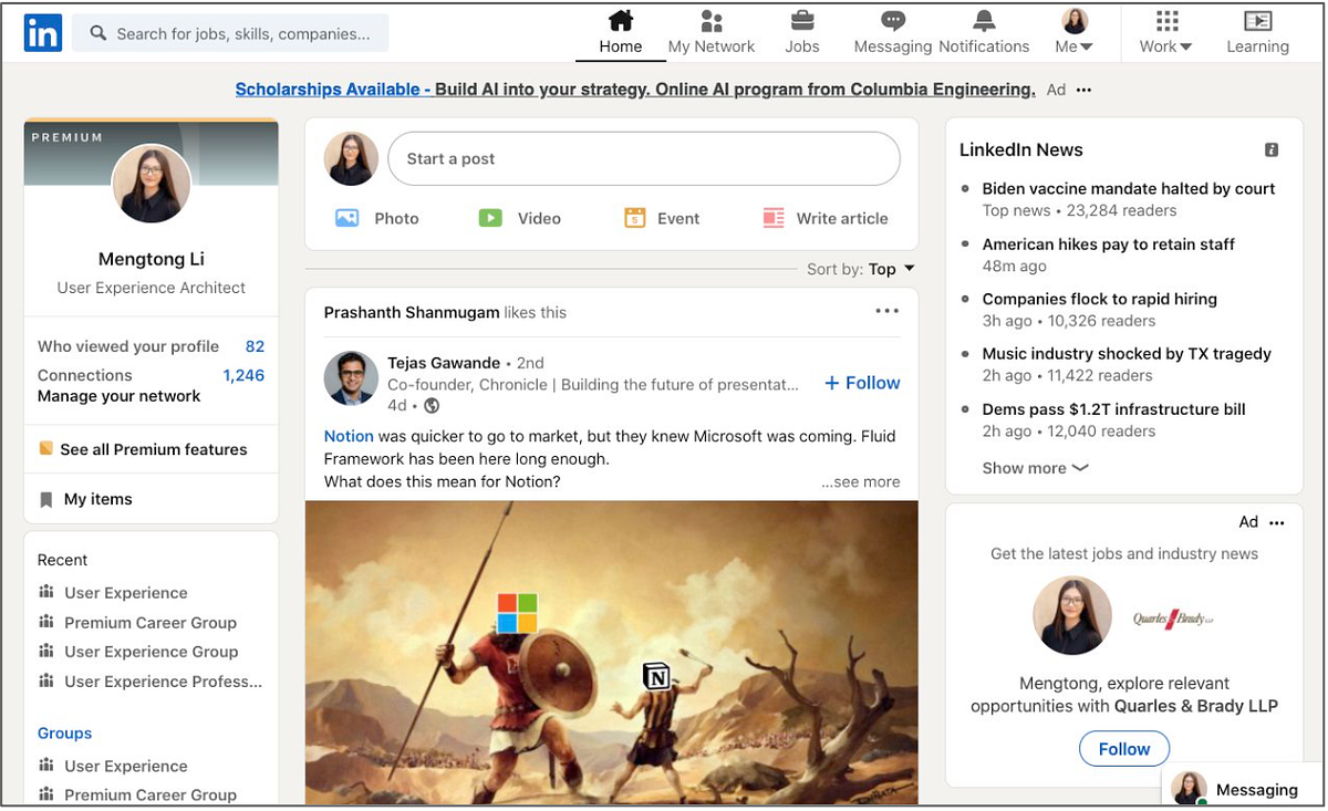 LinkedIn VS Glassdoor VS Indeed. A Competitive Analysis by Mengtong Li Medium
