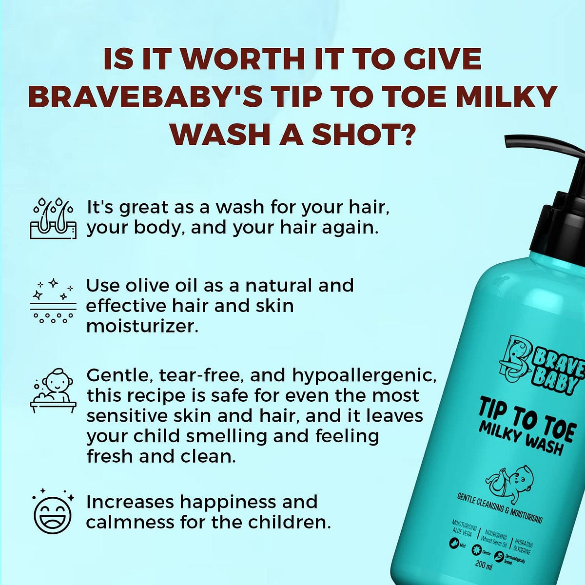 All in One Baby Body Wash and hair wash in India Baby Skincare & Bath