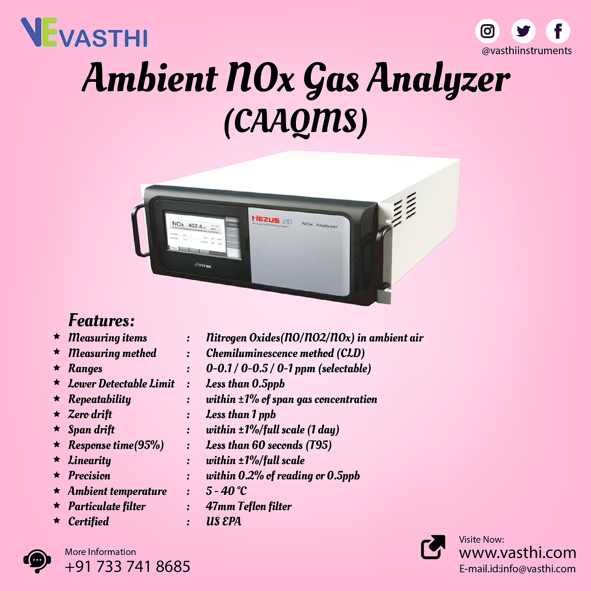 Ambient NOx Gas Analyzer — Vasthi Instruments by vasthi instruments