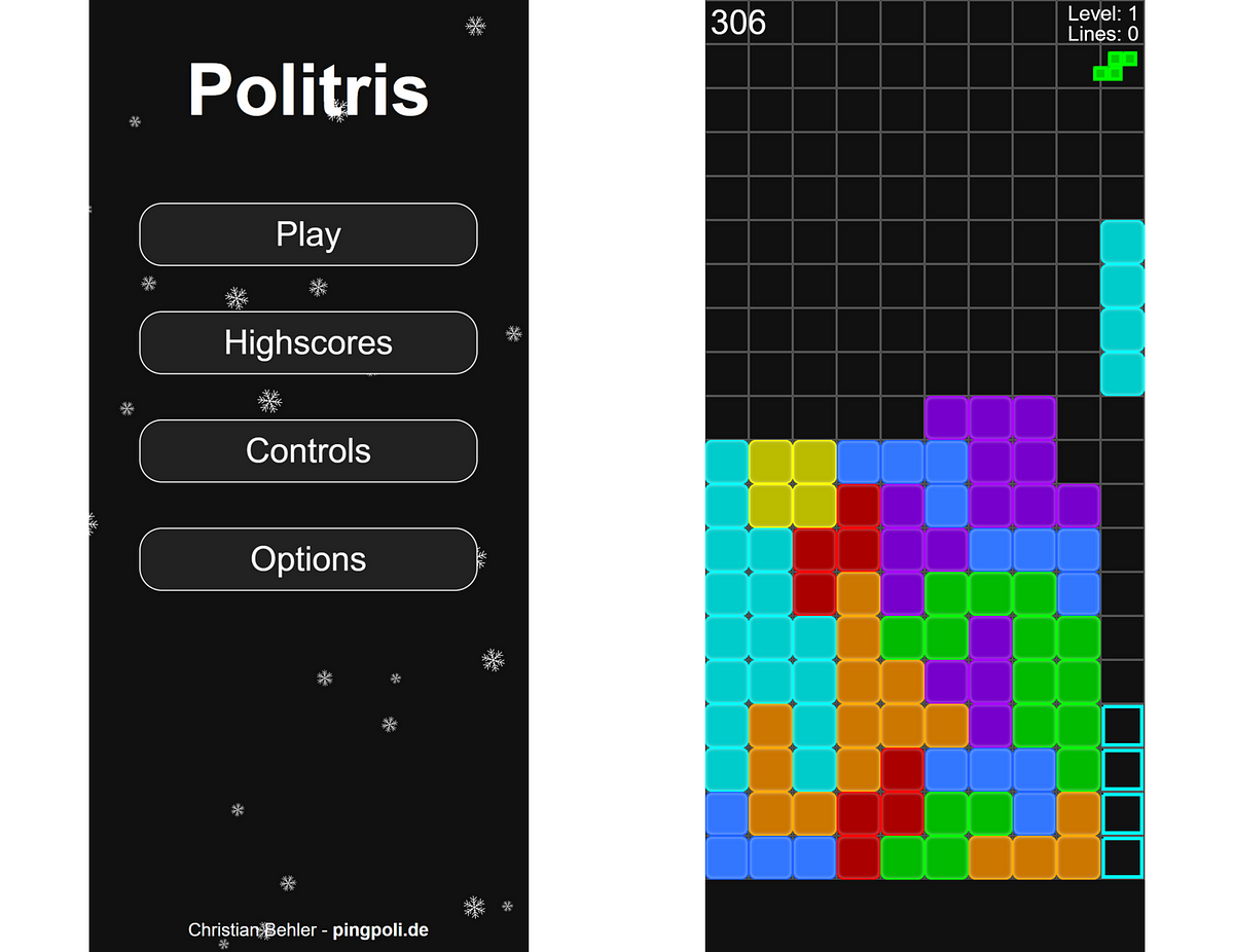 Creating a Tetris App. Developing a Tetris game as a Christmas…, by  Christian Behler