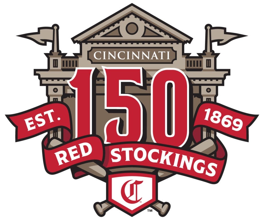 Cincinnati Reds on X: The Reds will have 150th anniversary logo patches  stitched on their home and road caps and jerseys in 2019. #RedsThreads   / X