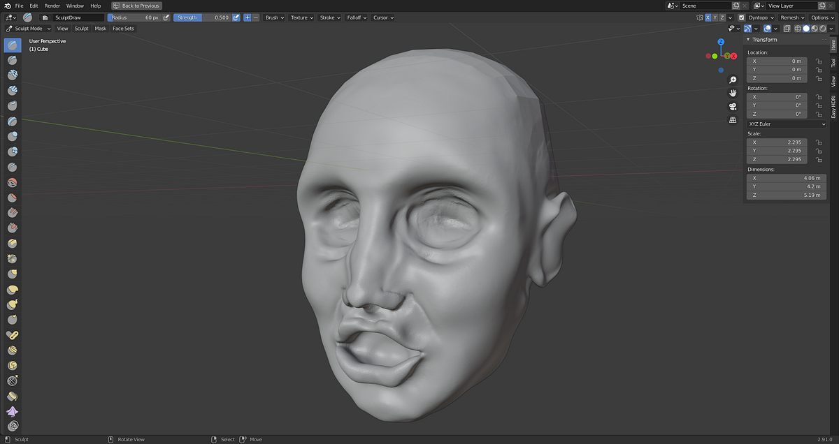 Blender sculpting journey 2. how to improve without getting better