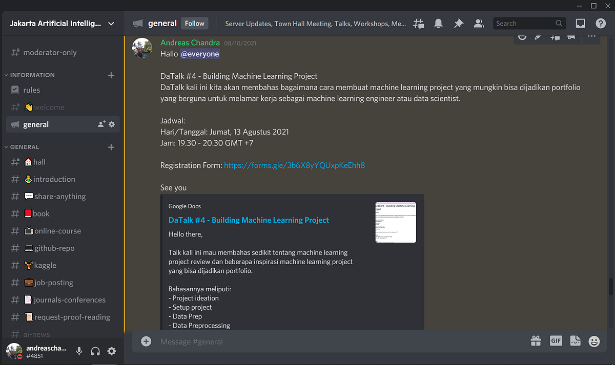 Artificial Intelligence and Data Science Discord Server to Connect in ...