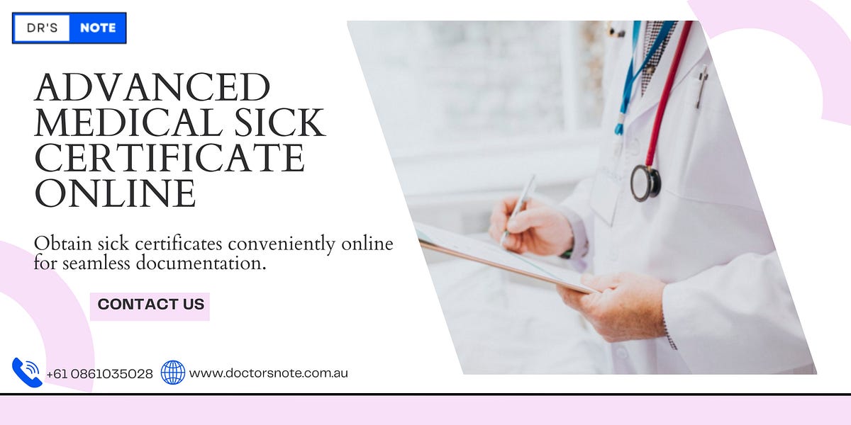 Advanced Medical sick certificate online Doctors Note Doctor's Note