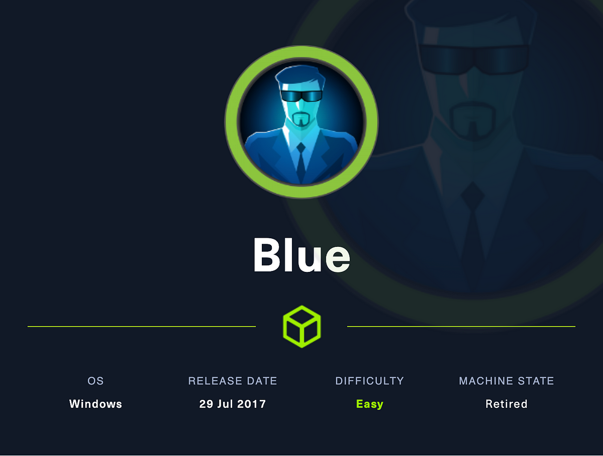 HackTheBox Writeup: Blue. This blog post contains my writeup