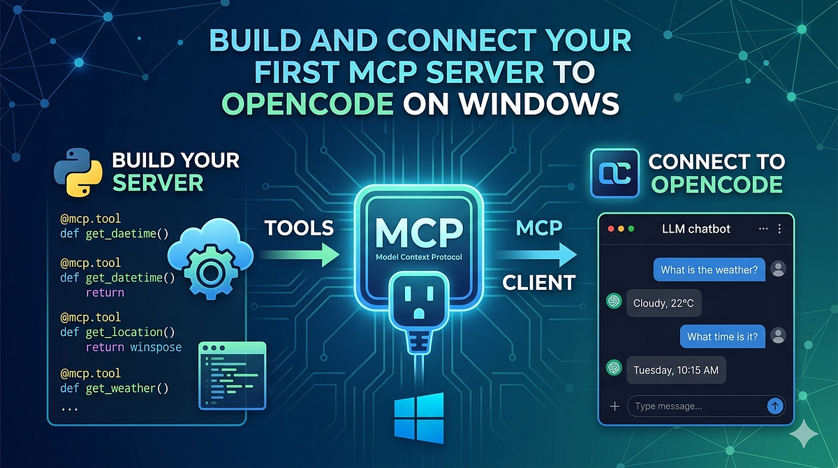 MSPとMCPのセット Build and Connect Your First MCP Server to OpenCode on Windows