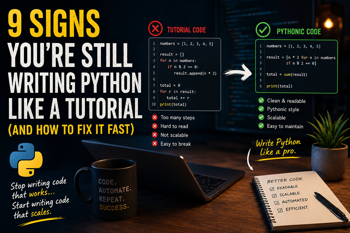 9 Signs You’re Still Writing Python Like a Tutorial (And How to Fix It ...