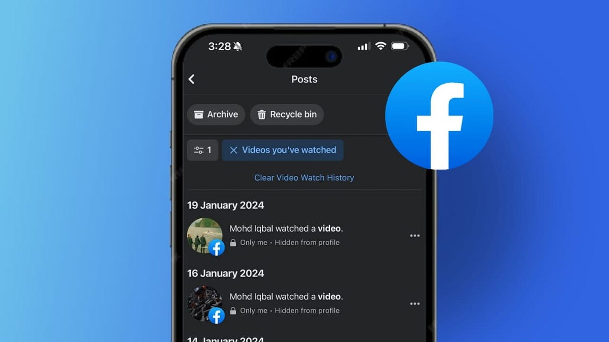 Facebook 2024 video history