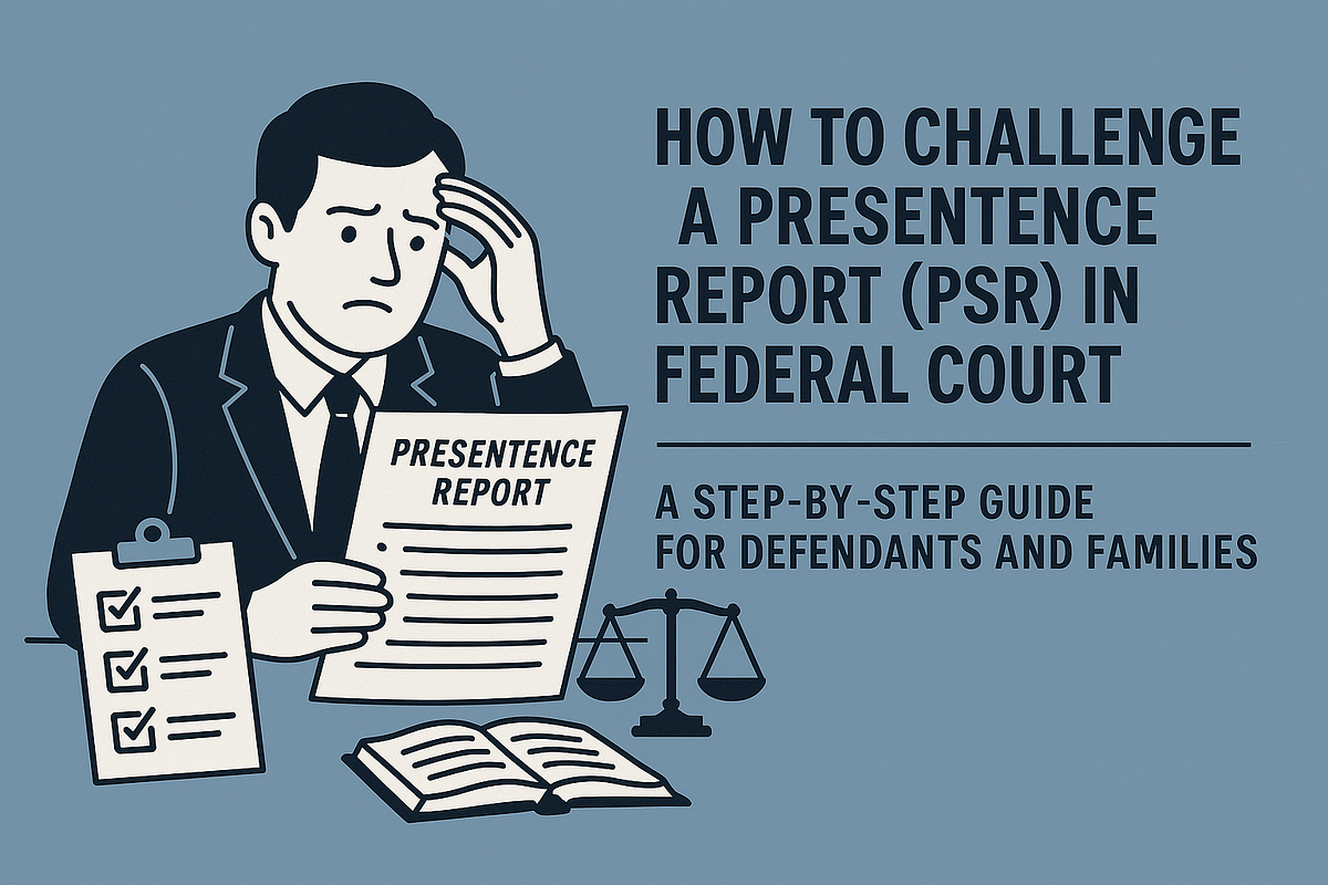 How to Challenge a Presentence Report (PSR) in Federal Court: A Step-by ...