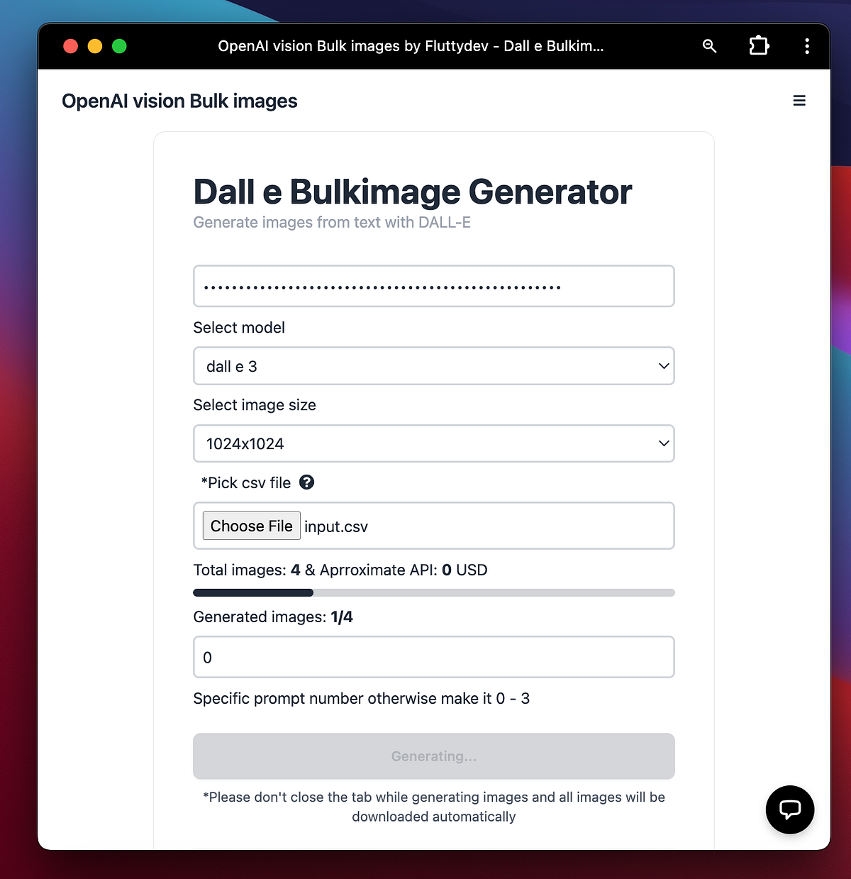 DALL-E Bulk Image Generator — OpenAI v 2.0 dalle-3| dalle-e | by Umer ...