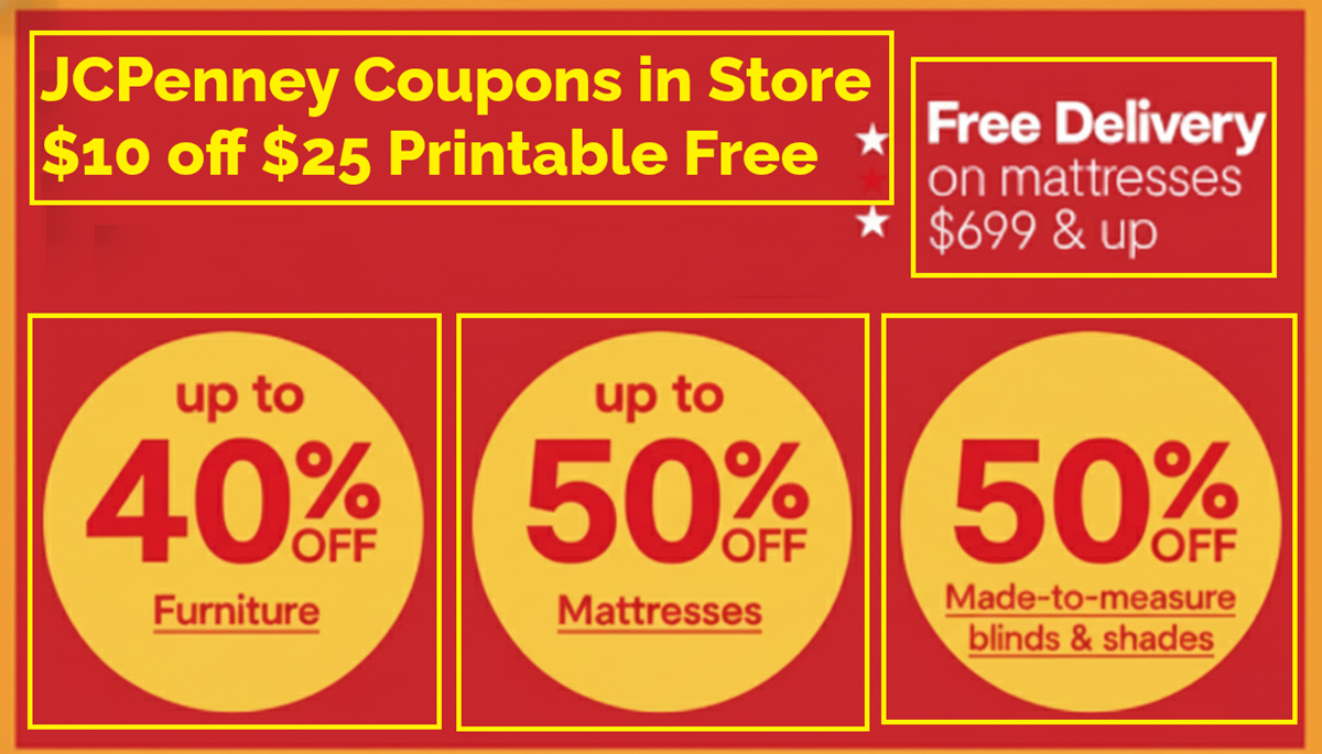 JCPenney Coupons in Store $10 off $25 Printable Free