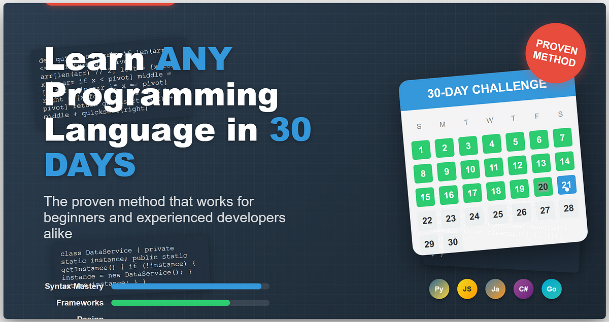 How To Learn Any Programming Language How to Learn Any Programming Language in 30 Days (The Proven Method