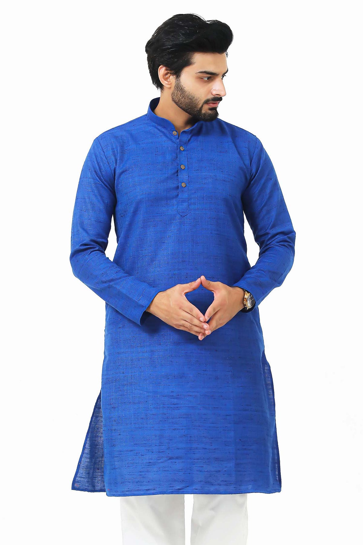 Bluesaanchi Khadi Blue Kurta Set For Men Khadi Kurta Pajama Set