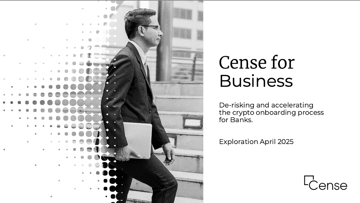 Crypto Onboarding in traditional Banks: My Look at How Cense Empowers  Financial Institutions | by Ahmed H Osman | Medium