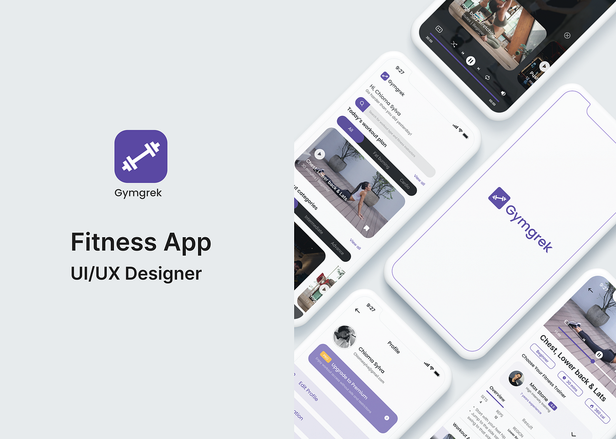Gymgrek; UI/UX Case Study. Role: Solo UI/UX Designer | by Onuoha Chioma ...