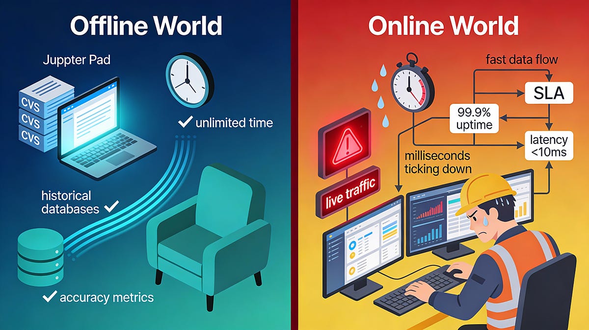 Offline Training vs Online Serving: The ML Split That Confuses Everyone ...
