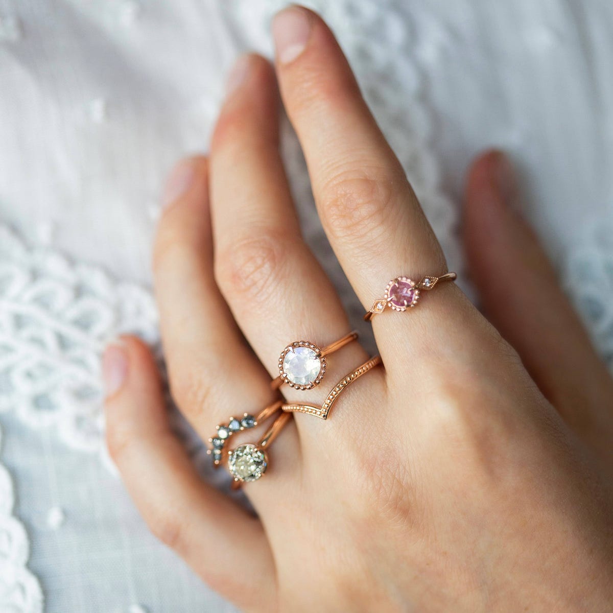 Moonstone Wedding Rings. Discover the perfect addition to any… | by ...