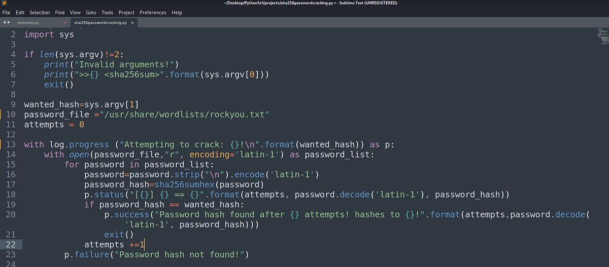 SHA-256 Hash Cracking using Python | by Faraz Hafeez | Medium