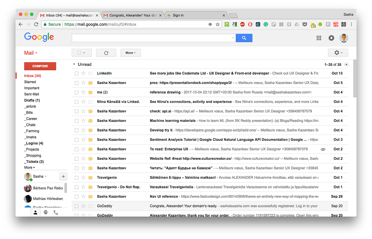 Inbox mail