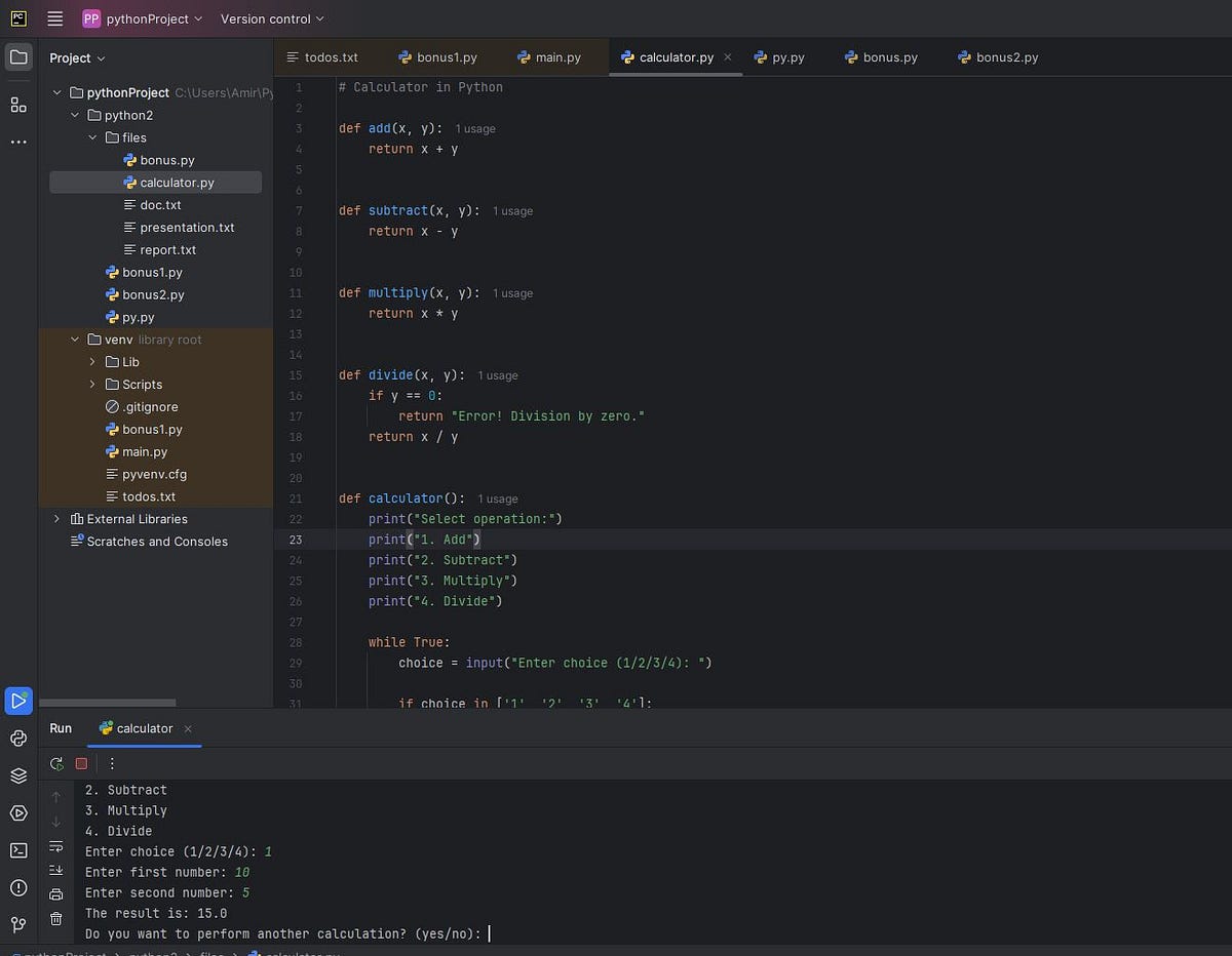 How to Build a Simple Calculator in Python Using PyCharm: Step-by-Step ...