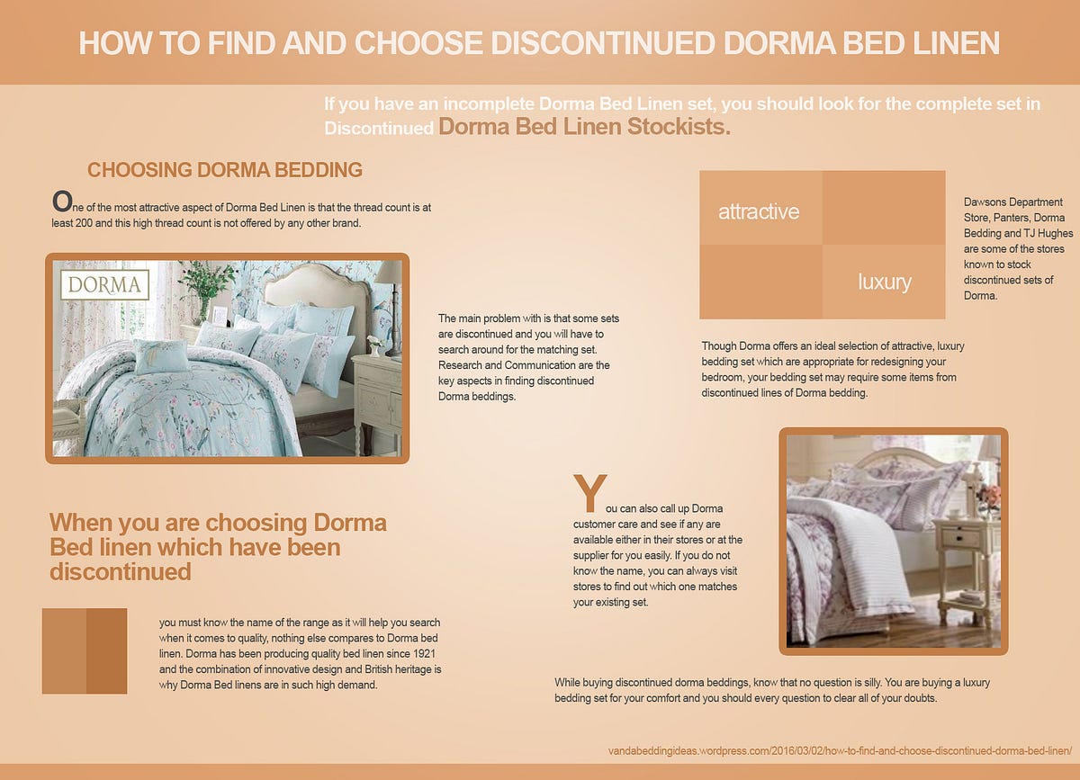 HOW TO FIND AND CHOOSE DISCONTINUED DORMA BED LINEN by herpaulette
