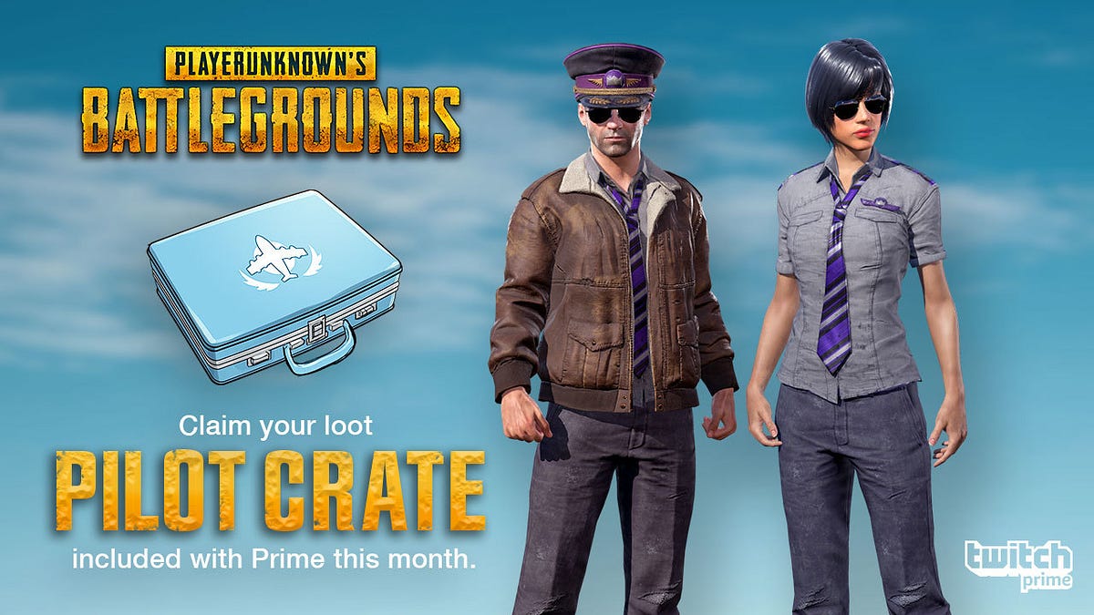 Twitch Prime Members: Fly into Battle with the PUBG Pilot Crate! | by  Joveth Gonzalez | Twitch Blog | Medium