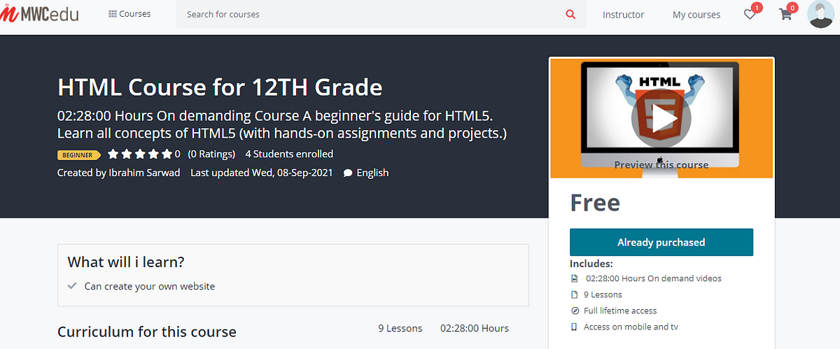 Free online HTML Programming Course - MWC edu - Medium