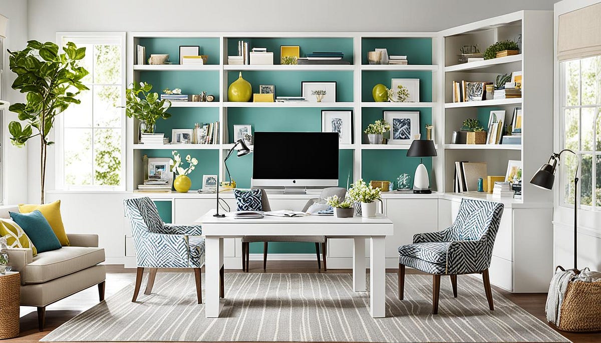 Chic Home Office in Living Room Ideas: Tips & Inspirations | by Rene ...