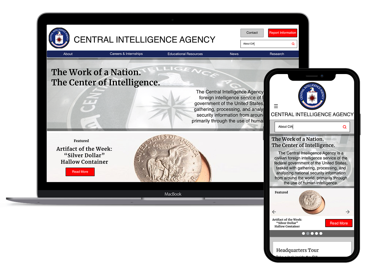 UX Case Study: CIA Responsive Website Redesign | by alda lee | Medium