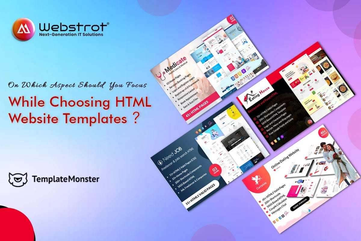 On Which Aspect Should You Focus While Choosing HTML Website Templates ...