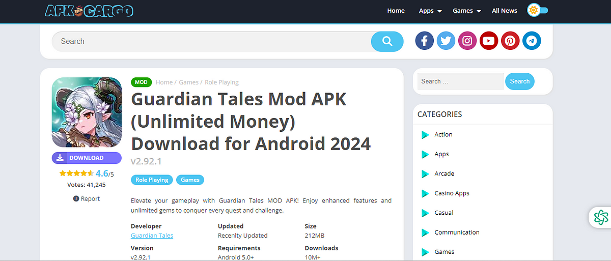 Guardian Tales Mod APK (Unlimited Money) Download for Android 2024 by Guardian Tales Mod APK (Unlimited Money) Download for Android 2024 by