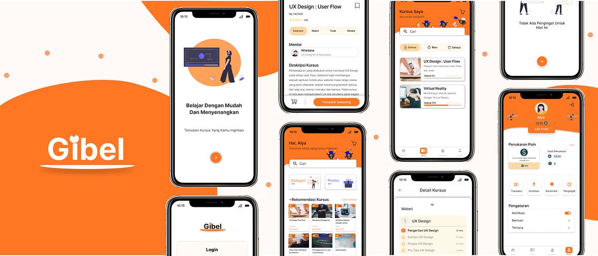 UI/UX Case Study : Gibel — Platform Pembelajaran Online | by Alya ...