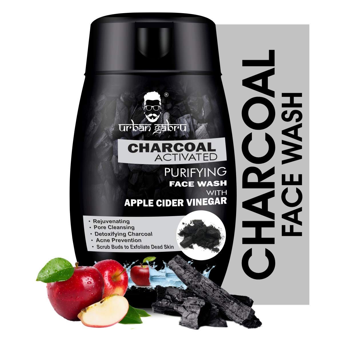 “UrbanGabru Charcoal Face Wash with Apple Cider Vinegar for Pimple/Acne