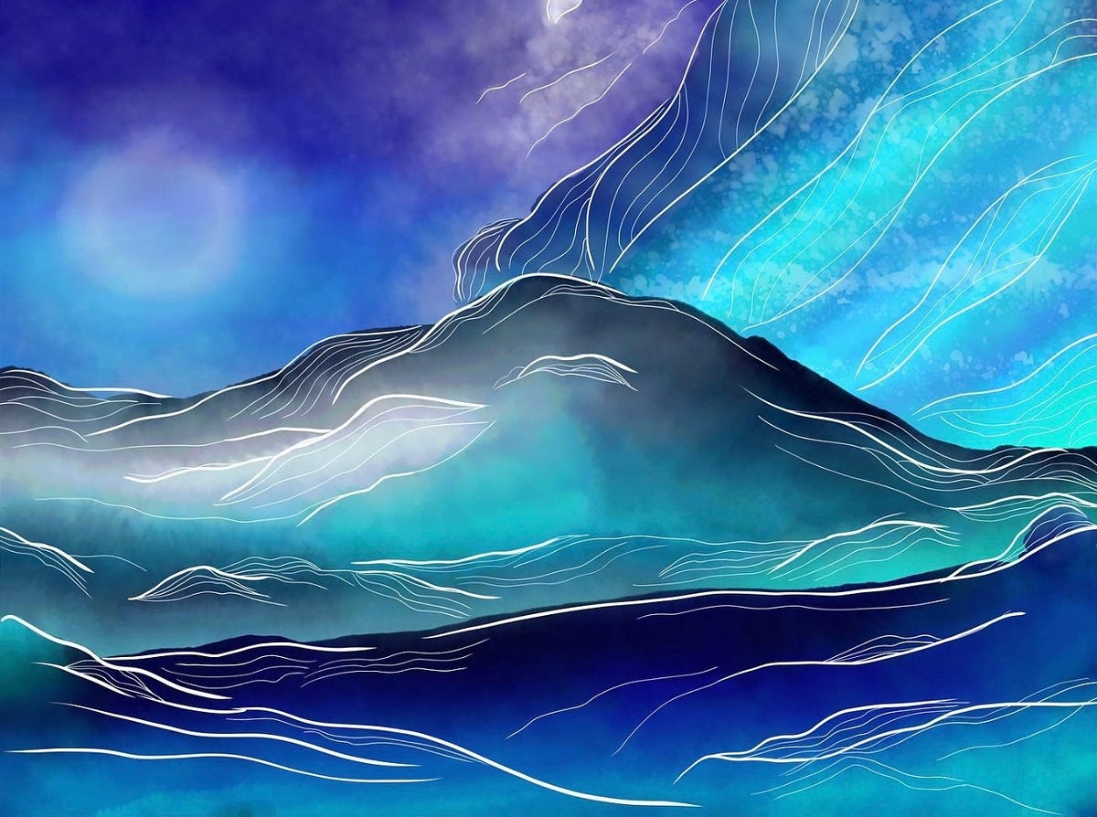 How to Stylize your Art Drawing the Northern Lights by Delicate