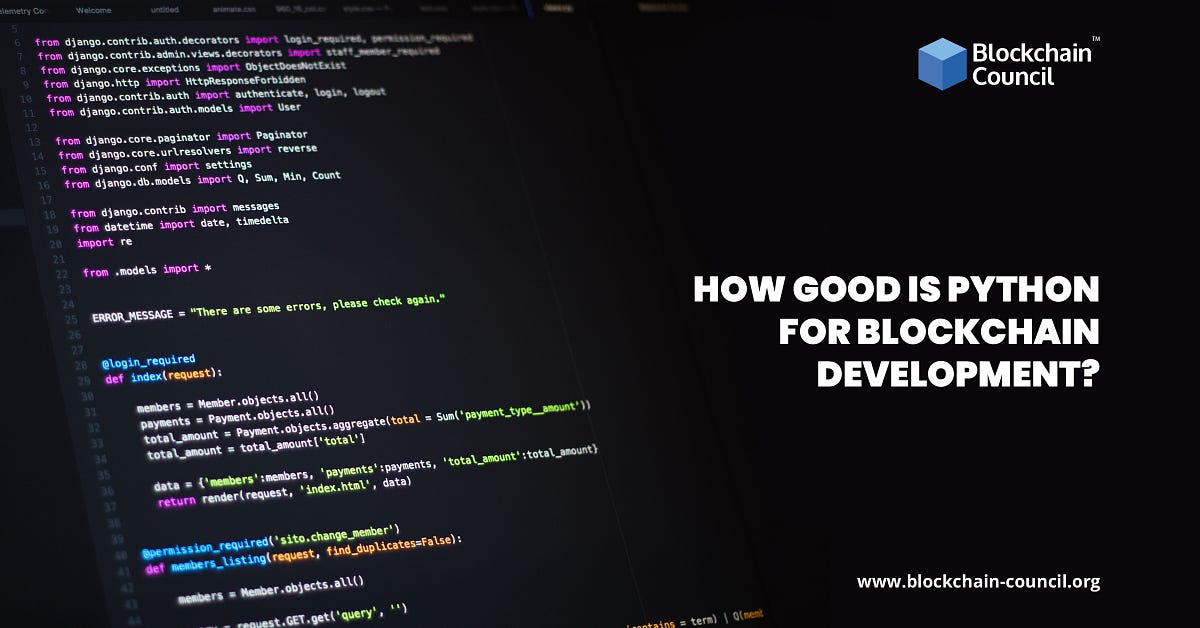 How Good Is Python For Blockchain Development? | By Rashmeet Kaur ...