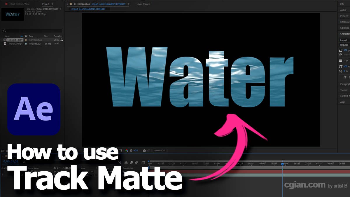 After Effects track matte not working? how to adobe Medium