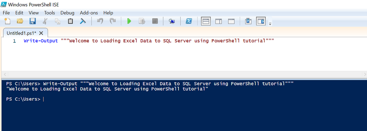 Load Excel Data to SQL Server using PowerShell | by Amod Karambelkar ... image.