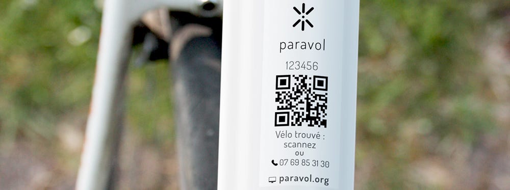 Paravol - Le QR Code qui vous aide à protéger votre vélo | by Solene |  Medium