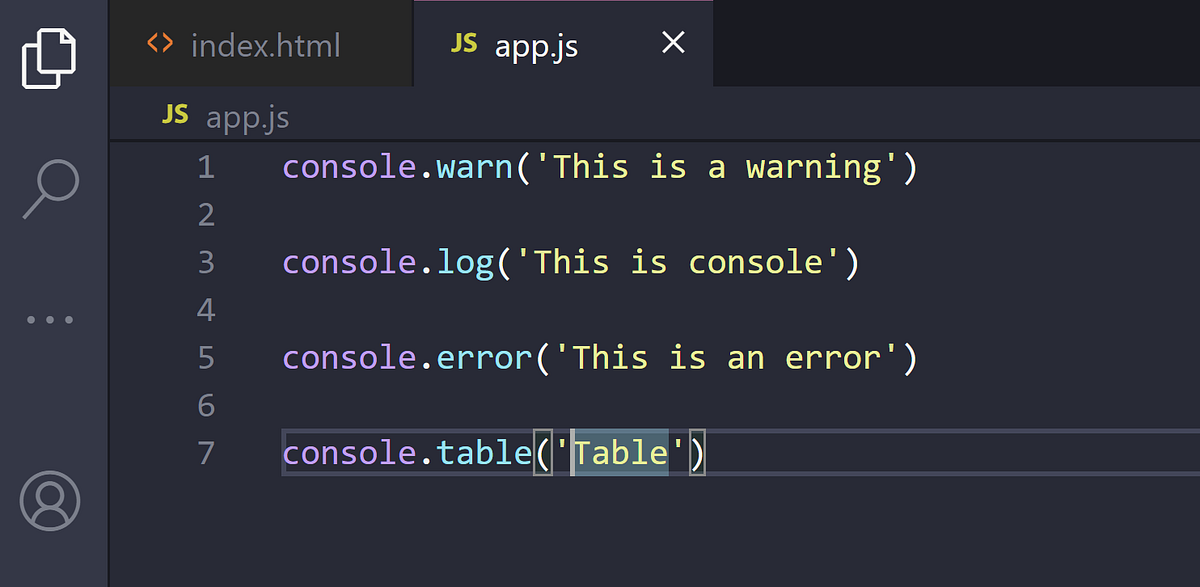 Different kinds of console output that are useful in JavaScript | by ...