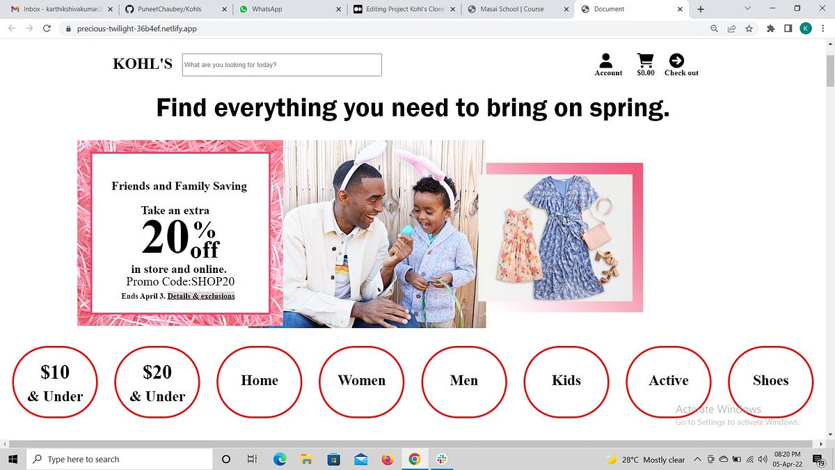 Clone of site KOHL’S by Karthik S Medium