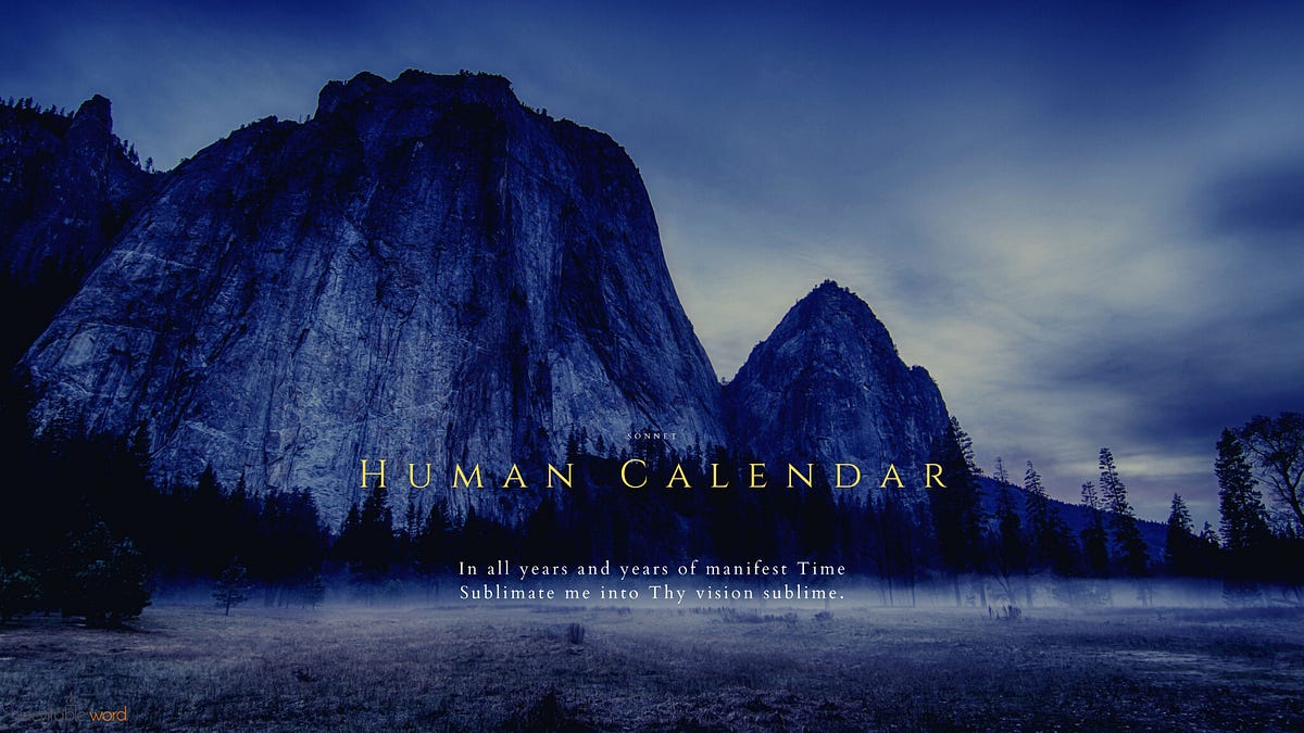 Human Calendar - Inevitable Word - Medium